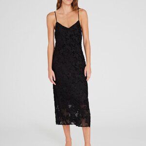 Club Monaco Sheer Jacquard Cami Maxi Dress in Black; Size M